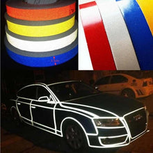 Load image into Gallery viewer, Reflective Tape Stickers Car Styling Automobile VehicleTruck Motorcycle Cycling Warning Mark Strip DIY Decal 1.5cm Decor