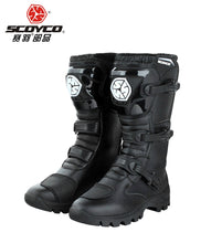 Load image into Gallery viewer, SCOYCO motorcycle riding Boots street automobile racing boots road Motocross riding shoes MBT012 size EUR42 US 8.5