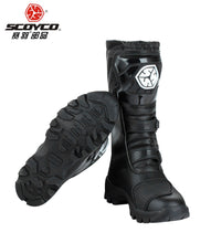 Load image into Gallery viewer, SCOYCO motorcycle riding Boots street automobile racing boots road Motocross riding shoes MBT012 size EUR42 US 8.5