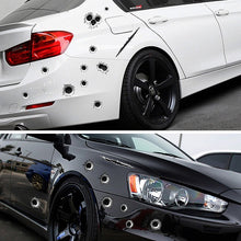 Load image into Gallery viewer, SPEEDWOW 1PCS 3D Realistic Bullet Hole Car Sticker Simulation Scratch Funny Decal Waterproof Stickers For Automobiles/Motorcycle