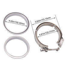Load image into Gallery viewer, SPEEDWOW 4.0" Stainless Steel Exhaust V Band Clamp Flange Kit Exhaust Male Female Flange For Automobiles &amp; Motorcycles