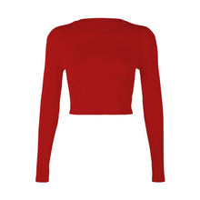 Load image into Gallery viewer, SUCHCUTE soild female tshirt knit long sleeve 2019 White Wild T Shirt casual fashion tee club simple women tops outfits