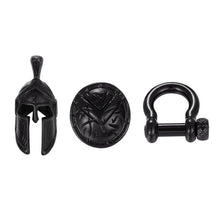 Load image into Gallery viewer, Set Spartan Helmet Shield Accessories Bracelet Necklace DIY Handmade Jewelry Connector Camping Survival Carabiner Accessories