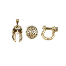 Load image into Gallery viewer, Set Spartan Helmet Shield Accessories Bracelet Necklace DIY Handmade Jewelry Connector Camping Survival Carabiner Accessories