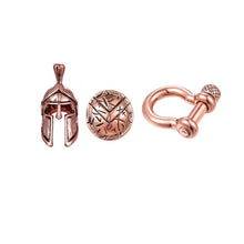 Load image into Gallery viewer, Set Spartan Helmet Shield Accessories Bracelet Necklace DIY Handmade Jewelry Connector Camping Survival Carabiner Accessories