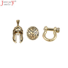 Load image into Gallery viewer, Set Spartan Helmet Shield Accessories Bracelet Necklace DIY Handmade Jewelry Connector Camping Survival Carabiner Accessories