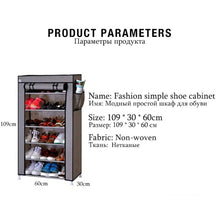 Load image into Gallery viewer, Seven Layers Six Grid Thick Non-woven Simple Shoe Cabinet Dustproof Creative DIY Assembly Storage Shoe Rack Shoe Organizer Shelf