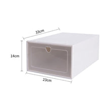 Load image into Gallery viewer, Shoe cabinet with a pair of shoes Foldable Clear Shoes Storage Box Plastic Stackable Shoe Organizer shoe closet shoe rack shelf