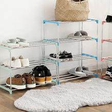 Load image into Gallery viewer, Simple Multi Layer Shoe Rack Stainless Steel Easy Assemble Storage Shelf Shoe Cabinet