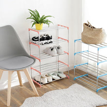Load image into Gallery viewer, Simple Multi Layer Shoe Rack Stainless Steel Easy Assemble Storage Shelf Shoe Cabinet