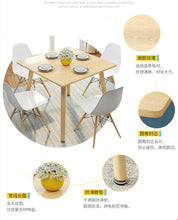 Load image into Gallery viewer, Simple Solid Wood Coffee Table Dining Table for Living Room Kitchen Dining Center Tables Modern Table 80*80cm