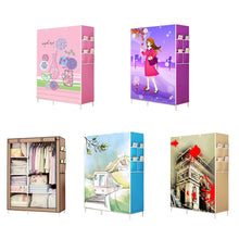 Load image into Gallery viewer, Simple Wardrobe Storage Closet Hanging Wardrobe Reinforcement Combination