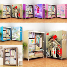 Load image into Gallery viewer, Simple Wardrobe Storage Closet Hanging Wardrobe Reinforcement Combination