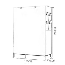 Load image into Gallery viewer, Simple Wardrobe Storage Closet Hanging Wardrobe Reinforcement Combination