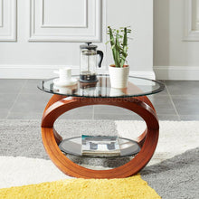Load image into Gallery viewer, Simple round sofa side a few seating areas Nordic creative ins personality tempered glass small coffee table