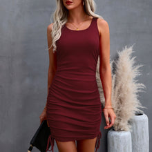 Load image into Gallery viewer, Mini robe d'été moulante sans manches pour femme, tenue Sexy de couleur unie, pour soirée et boîte de nuit, D30