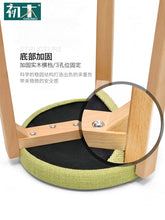 Load image into Gallery viewer, Solid Wood Stool Home Fabric Dining Stool Fashion Creative Small Bench Makeup Stool Simple Dressing