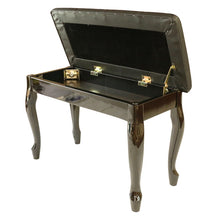 Load image into Gallery viewer, Special offer pure solid wood piano stool European curved leg piano chair double with book box guzheng stool musical instrument