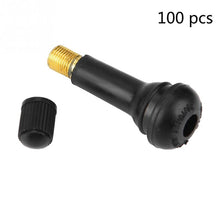 Load image into Gallery viewer, TR412/TR413/TR414 100 pcs Tire valves Car Motorcycle Universal Replacement Snap in Tire Tyre Valve Stem automobiles Rubber Alloy