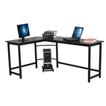 Load image into Gallery viewer, 【US Warehouse】L-Shaped Desktop Computer Desk Black（Computer Desk Table）