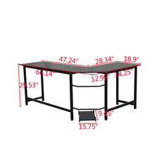 Load image into Gallery viewer, 【US Warehouse】L-Shaped Desktop Computer Desk Black（Computer Desk Table）