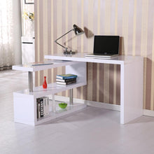 Load image into Gallery viewer, 【USA Warehouse】Rotating Office Desk and Shelf Combo – White