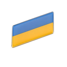 Load image into Gallery viewer, Ukraine National Flag Aluminum Alloy Rectangle Styling Car Stickers Automobile Motorcycle Accessories