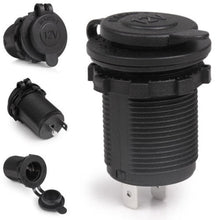 Load image into Gallery viewer, Universal 12V Automobile Motorcycle Pedestal Car Boat Motorbike Cigarette Lighter Socket Plug Outlet Waterproof