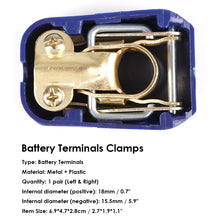 Load image into Gallery viewer, Universal 12V Automobiles Quick Release Battery Terminals Clamps Car Battery Cable For Car Caravan Boat Motorcycle Car TSLM2