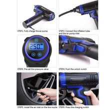 Load image into Gallery viewer, Universal Bicycles Motorcycle Car Wheel Tire Wireless Inflator Pump Car Tyre Automobile Inflatable Pump Car Tires Inflator Pump