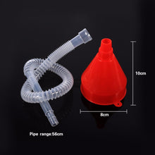 Load image into Gallery viewer, Universal Car Motorcycle Truck Vehicle Plastic Filling Funnel with Soft Pipe Spout Pour Oil Tool Automobile Funnel Tools