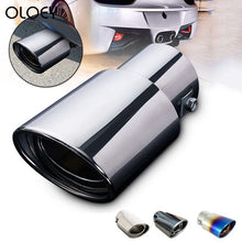 Load image into Gallery viewer, Universal Car Rear Round Exhaust Pipe Tail Muffler Tip Chrome Stainless Steel Automobile Replacement motorcycle exhaust heat