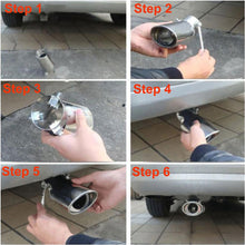 Load image into Gallery viewer, Universal Car Rear Round Exhaust Pipe Tail Muffler Tip Chrome Stainless Steel Automobile Replacement motorcycle exhaust heat