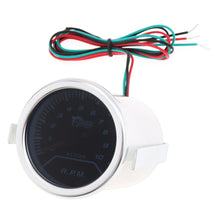 Load image into Gallery viewer, Universal Car Tachometer 52mm 0 -10000RPM Auto Vehicle White LED Tacho Gauge Meter RPM for Car Motorcycle Boat Automobile engine