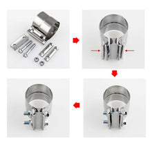 Load image into Gallery viewer, Vehicle Car Preformed Exhaust Stainless Steel Lap Joint Band Clamp Automobile Professional Spare Parts Motorcycle Exhaust System