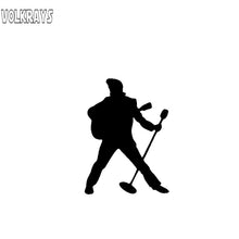 Load image into Gallery viewer, Volkrays Cartoon Car Sticker Rock Elvis Presley Vinyl Decals Motorcycle Automobile Decoration Accessories Black Silver,12cm*9cm