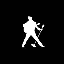 Load image into Gallery viewer, Volkrays Cartoon Car Sticker Rock Elvis Presley Vinyl Decals Motorcycle Automobile Decoration Accessories Black Silver,12cm*9cm