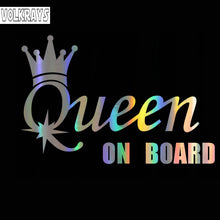 Load image into Gallery viewer, Volkrays Creative Car Sticker Queen on Board Decal Automobile Motorcycle Decoration Accessories Waterproof Decal Vinyl,15cm*9cm