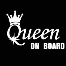 Load image into Gallery viewer, Volkrays Creative Car Sticker Queen on Board Decal Automobile Motorcycle Decoration Accessories Waterproof Decal Vinyl,15cm*9cm