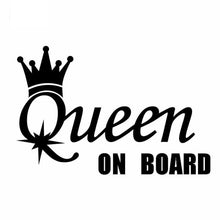 Load image into Gallery viewer, Volkrays Creative Car Sticker Queen on Board Decal Automobile Motorcycle Decoration Accessories Waterproof Decal Vinyl,15cm*9cm
