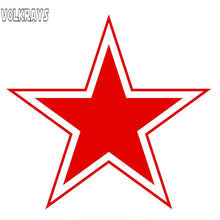 Load image into Gallery viewer, Volkrays Creative Car Sticker Vinyl Red Star Ussr Stickers Automobile Motorcycles Decoration Accessories PVC,15cm*14cm