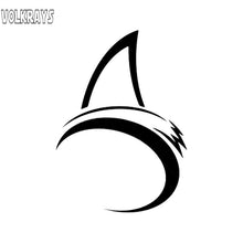 Load image into Gallery viewer, Volkrays Creative Vinyl Car Sticker Cartoon Shark Fin  Decal Automobile Motorcycles Decoration Accessories Black Silver,14cm*9cm