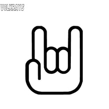 Load image into Gallery viewer, Volkrays Interesting Car Sticker Rock Gesture Vinyl Waterproof Decals Automobile Motorcycle Decoration Accessories,12cm*10cm