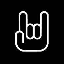 Load image into Gallery viewer, Volkrays Interesting Car Sticker Rock Gesture Vinyl Waterproof Decals Automobile Motorcycle Decoration Accessories,12cm*10cm