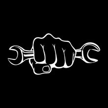 Load image into Gallery viewer, Volkrays Personalized Car Stickers Mechanic Holding A Wrench Funny Decal Motorcycles Automobile Accessories Vinyl,17cm*7cm