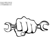 Load image into Gallery viewer, Volkrays Personalized Car Stickers Mechanic Holding A Wrench Funny Decal Motorcycles Automobile Accessories Vinyl,17cm*7cm