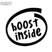 Load image into Gallery viewer, Volkrays Waterproof Car Sticker Boost Inside Vinyl Turbo Decal Automobile Motorcycles Accessories Black Silver,10cm*9cm