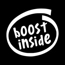 Load image into Gallery viewer, Volkrays Waterproof Car Sticker Boost Inside Vinyl Turbo Decal Automobile Motorcycles Accessories Black Silver,10cm*9cm