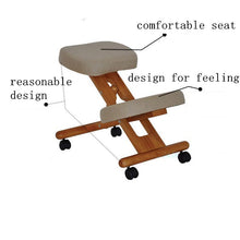 Load image into Gallery viewer, WOOD MATERIAL CORRECT SITTING POSITION HEALTHY KNEELING CHAIR OFFICE CHAIR