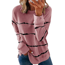 Load image into Gallery viewer, Women Hooded New Womens Tie-Dye Printed Striped Fashion Round Neck Loose Long-Sleeved Sweatshirt 2020